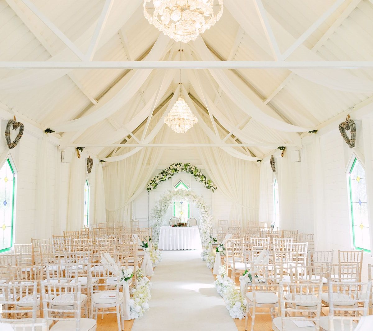 White Oval Arch and Floor Meadows
