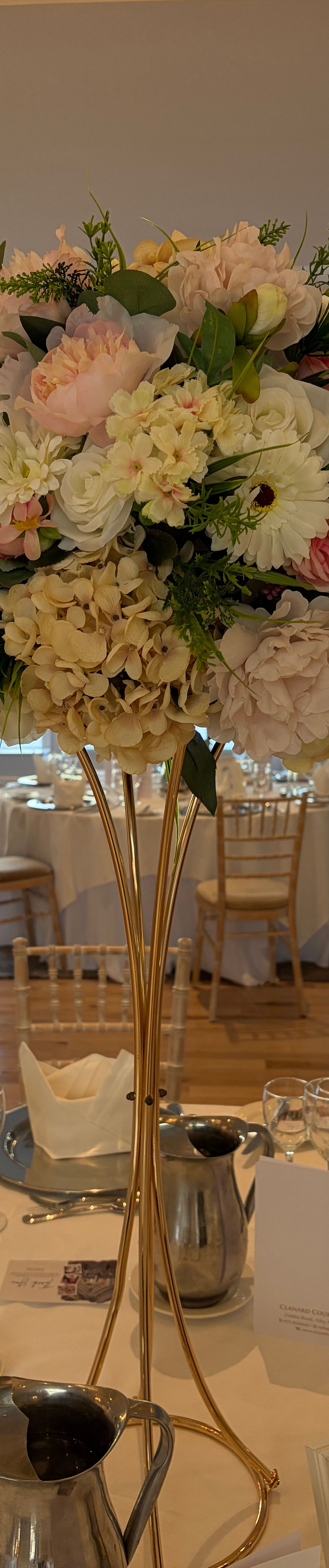 Gold Flower Table Centrepieces