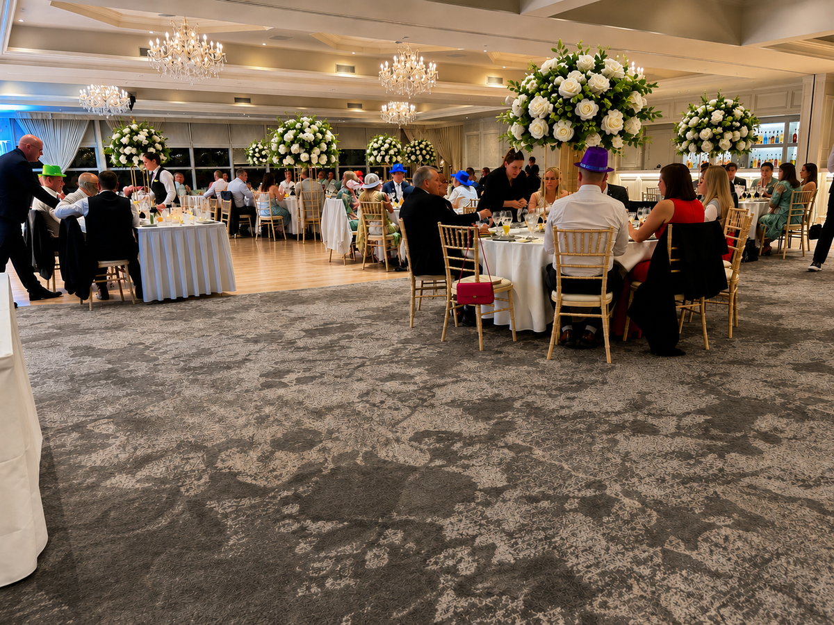 Green and White Table Centrepieces