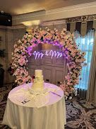 Round arch with neon sign lighting