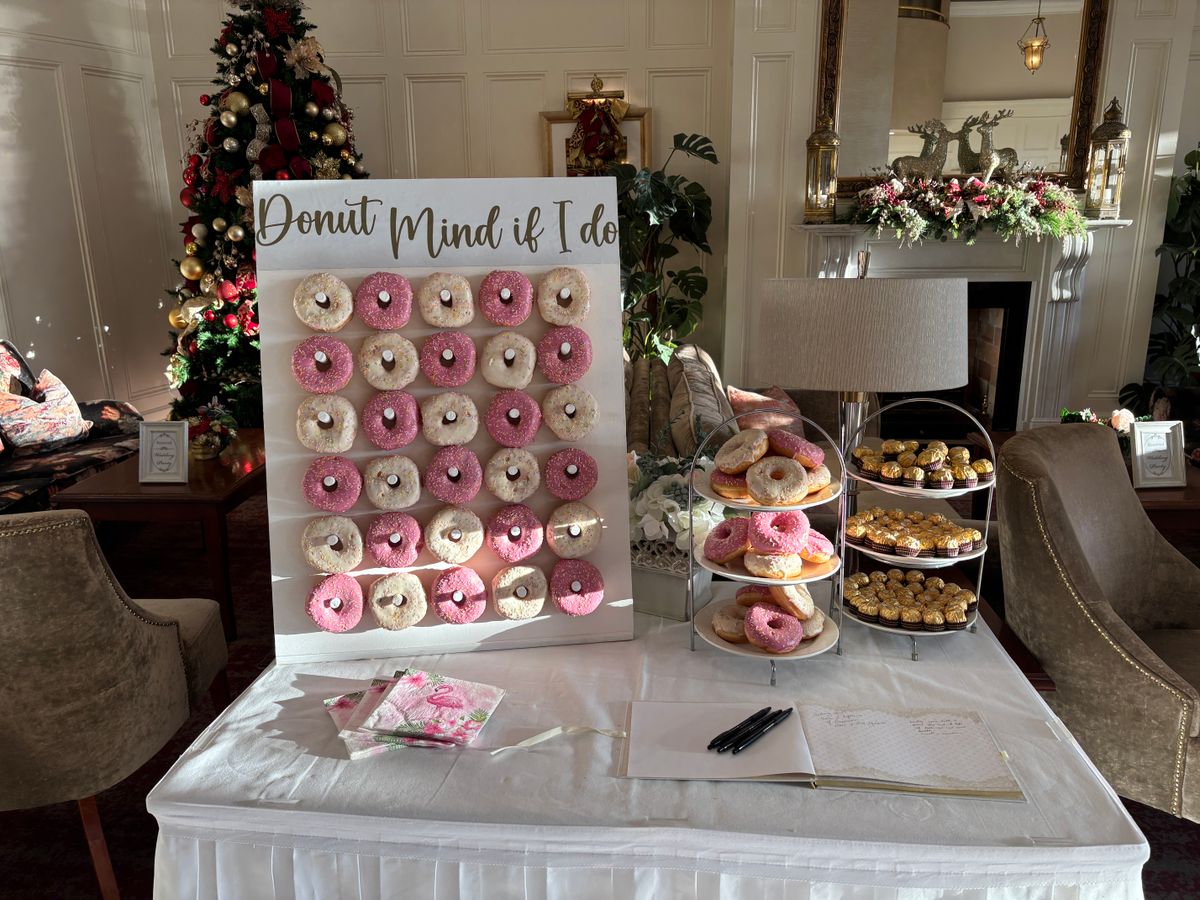 Donut wall sweet treats display