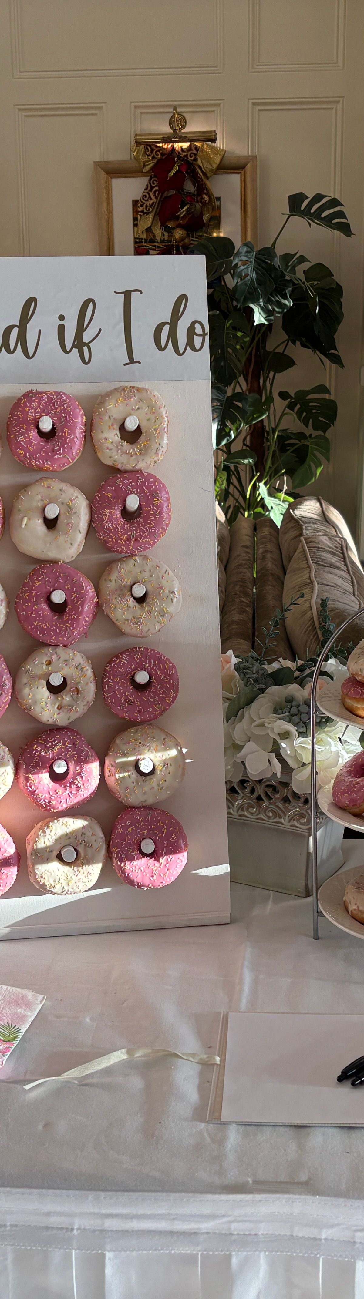 Donut wall sweet treats display